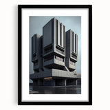 Bold Brutalist Wall Art | Geometric Industrial Concrete Architecture