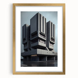 Bold Brutalist Wall Art | Geometric Industrial Concrete Architecture