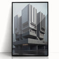 Bold Brutalist Wall Art | Geometric Industrial Concrete Architecture