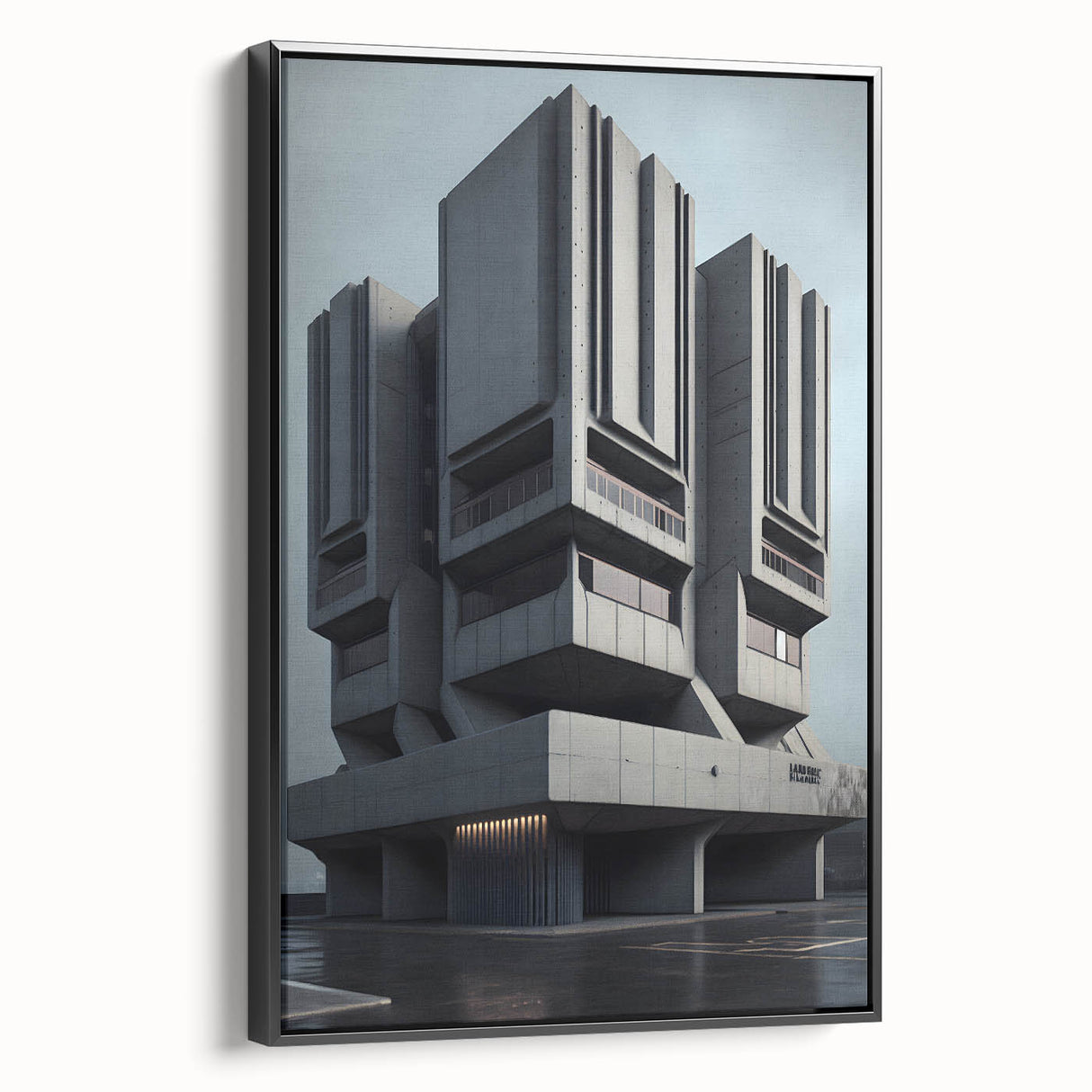 Bold Brutalist Wall Art | Geometric Industrial Concrete Architecture
