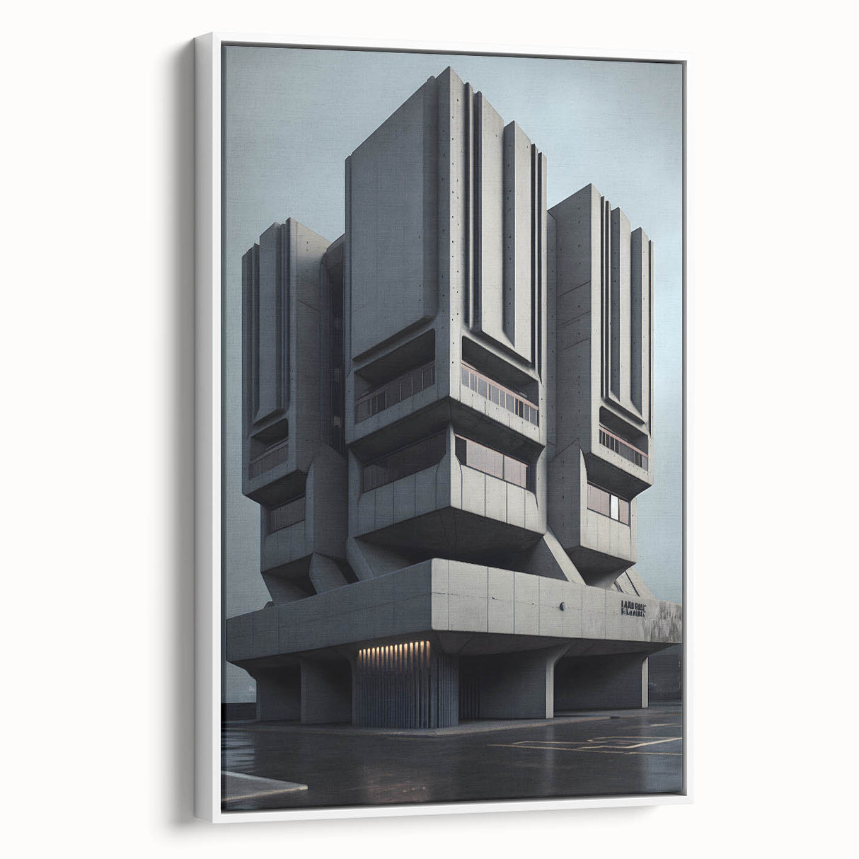 Bold Brutalist Wall Art | Geometric Industrial Concrete Architecture