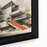 Brutalist Wall Art | Modern Concrete Structure | Industrial Design Canvas