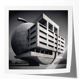 Brutalist Wall Art | Modern Industrial Geometric Print | Concrete Design