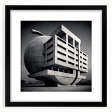 Brutalist Wall Art | Modern Industrial Geometric Print | Concrete Design