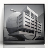 Brutalist Wall Art | Modern Industrial Geometric Print | Concrete Design