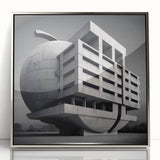 Brutalist Wall Art | Modern Industrial Geometric Print | Concrete Design