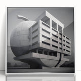 Brutalist Wall Art | Modern Industrial Geometric Print | Concrete Design