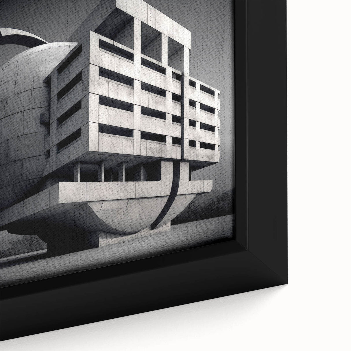Brutalist Wall Art | Modern Industrial Geometric Print | Concrete Design
