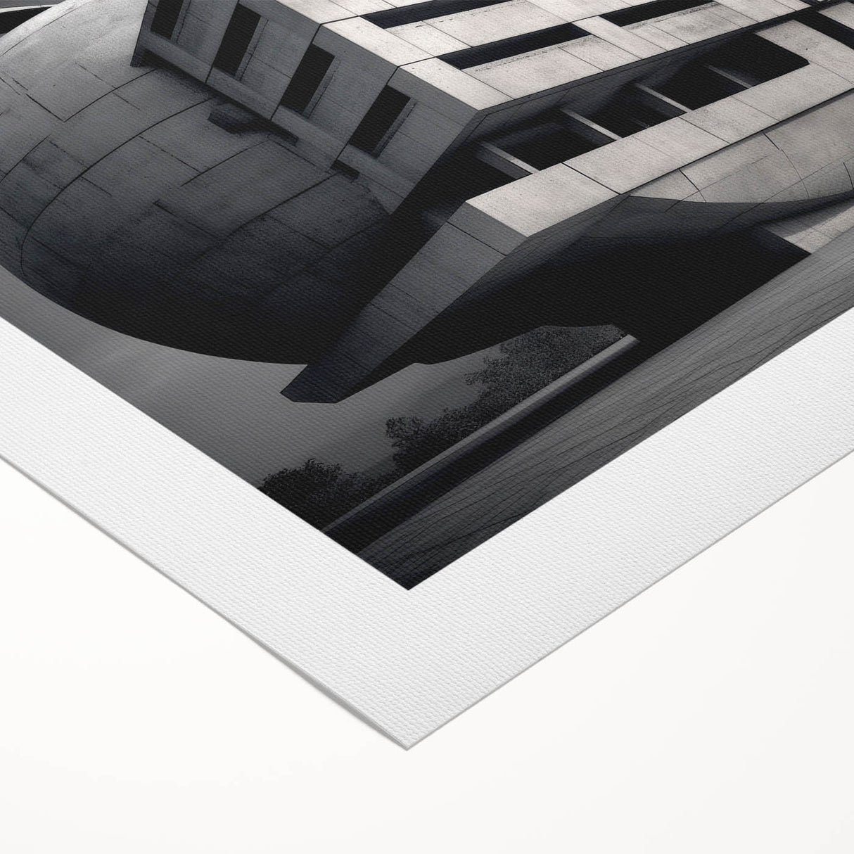 Brutalist Wall Art | Modern Industrial Geometric Print | Concrete Design