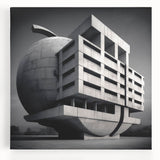 Brutalist Wall Art | Modern Industrial Geometric Print | Concrete Design