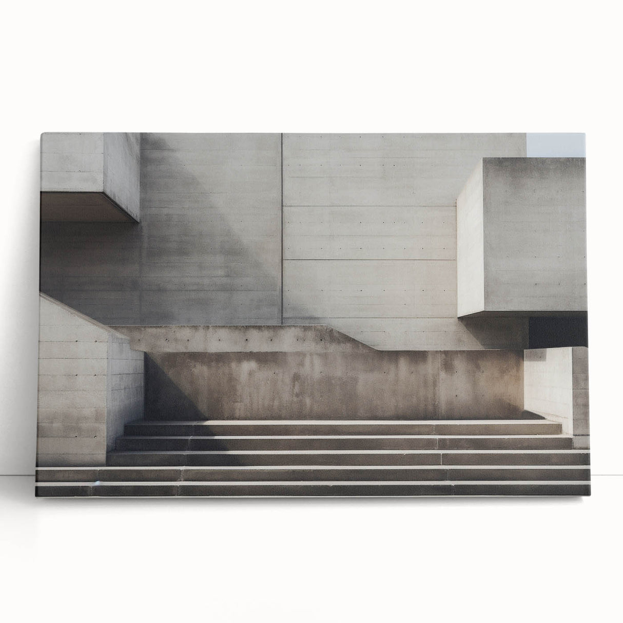 Brutalist Wall Art | Minimalist Concrete Architecture Geometric Print