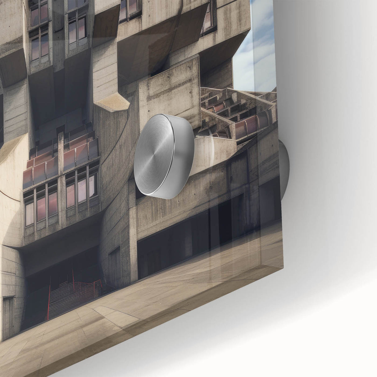 Brutalist Wall Art | Architectural Geometric Design | Industrial Canvas Print