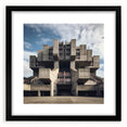 Brutalist Wall Art | Architectural Geometric Design | Industrial Canvas Print