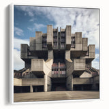 Brutalist Wall Art | Architectural Geometric Design | Industrial Canvas Print