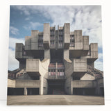 Brutalist Wall Art | Architectural Geometric Design | Industrial Canvas Print