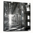 Brutalist Wall Art | Modern Industrial Geometric Tunnel | Concrete Aesthetic