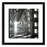 Brutalist Wall Art | Modern Industrial Geometric Tunnel | Concrete Aesthetic