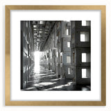 Brutalist Wall Art | Modern Industrial Geometric Tunnel | Concrete Aesthetic