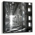 Brutalist Wall Art | Modern Industrial Geometric Tunnel | Concrete Aesthetic