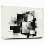 Brutalist Wall Art | Abstract Geometric Black and White Industrial Print