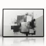 Brutalist Wall Art | Abstract Geometric Black and White Industrial Print