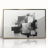 Brutalist Wall Art | Abstract Geometric Black and White Industrial Print