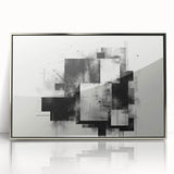 Brutalist Wall Art | Abstract Geometric Black and White Industrial Print