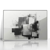 Brutalist Wall Art | Abstract Geometric Black and White Industrial Print
