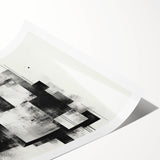 Brutalist Wall Art | Abstract Geometric Black and White Industrial Print
