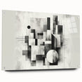 Brutalist Wall Art | Abstract Geometric Black and White Modern Art Print