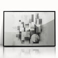 Brutalist Wall Art | Abstract Geometric Black and White Modern Art Print