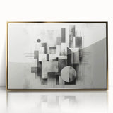 Brutalist Wall Art | Abstract Geometric Black and White Modern Art Print