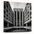 Brutalist Wall Art | Geometric Concrete Architecture | Industrial Canvas