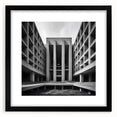 Brutalist Wall Art | Geometric Concrete Architecture | Industrial Canvas