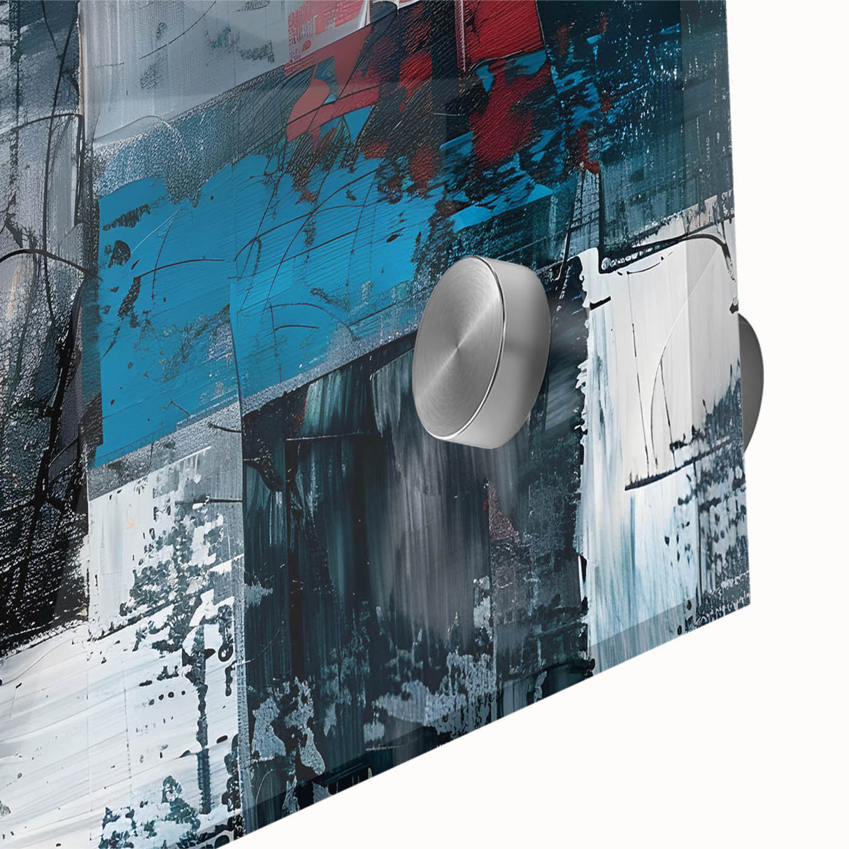 Abstract Brutalist Wall Art | Industrial Geometric Canvas with Bold Colors