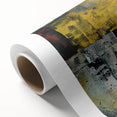 Industrial Brutalist Wall Art | Abstract Geometric Canvas with Raw Texture