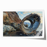 Brutalist Industrial Art | Natural Fusion with Abstract Concrete Sculpture