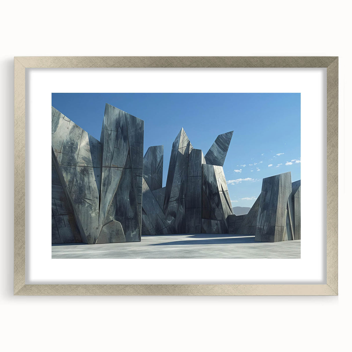 Monumental Brutalist Wall Art | Abstract Geometric Architectural Design