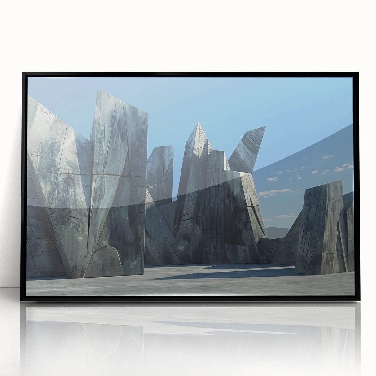 Monumental Brutalist Wall Art | Abstract Geometric Architectural Design