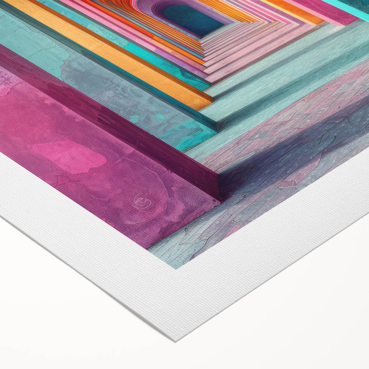 Vibrant Brutalist Wall Art | Colorful Geometric Arches in Concrete Design