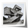 Brutalist Wall Art | Geometric Concrete Structure | Industrial Design Print