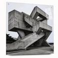 Brutalist Wall Art | Geometric Concrete Structure | Industrial Design Print