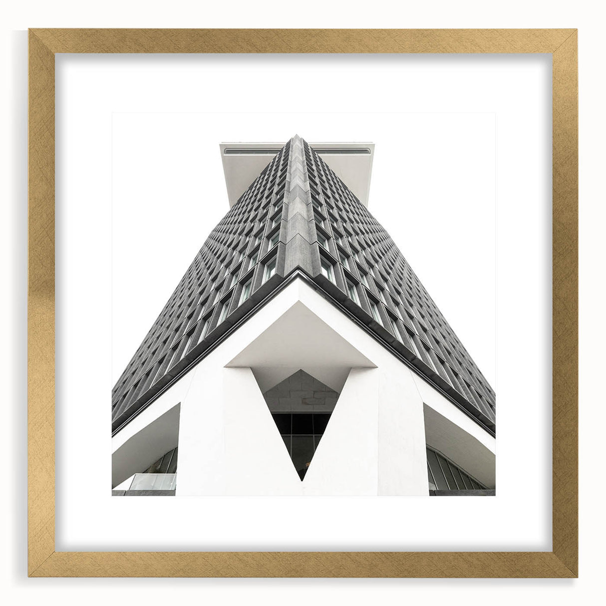 Brutalist Wall Art | Geometric Architectural Structure | Industrial Print