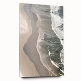 Serene Coastal Wall Art - Aerial Beach-Themed Ocean Print for Nautical Decor