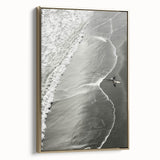 Surfer Coastal Wall Art - Nautical Beach-Themed Ocean Surfing Print Decor