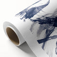 Abstract Navy Blue Coastal Wall Art - Ocean-Inspired Nautical Decor Print