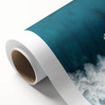 Surfer Aerial View Coastal Wall Art - Ocean Waves Nautical Decor Print