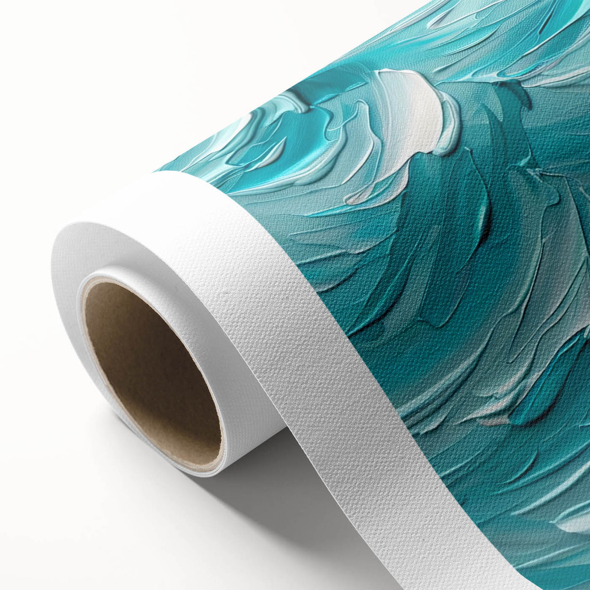 Textured Abstract Coastal Wall Art – Ocean Waves Blue Seaside Print