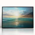 Beach-Themed Art – Sunlit Ocean Waves Coastal Wall Art for Nautical Décor