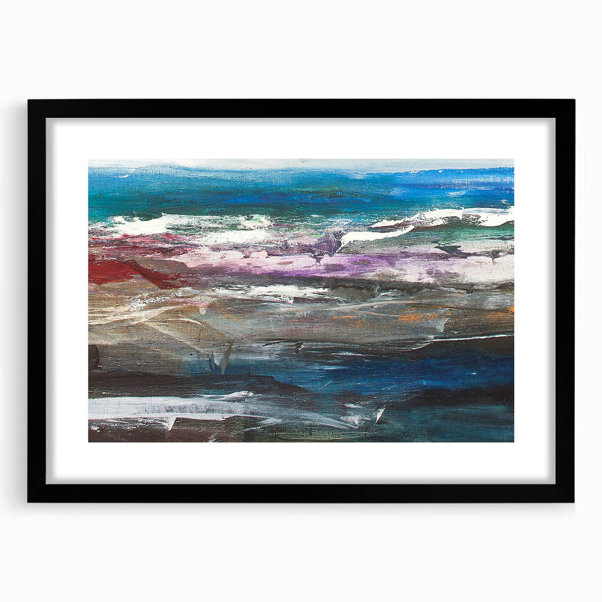 Abstract Coastal Wall Art – Oceanic Nautical Decor for Beach-Themed Homes